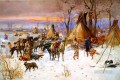 Los cazadores indios regresan 1900 Charles Marion Russell Indios americanos